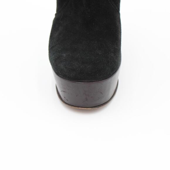 Giuseppe Zanotti Suede Over The Knee Boots 38 Womens Size 8 Black Designer - Picture 5 of 16